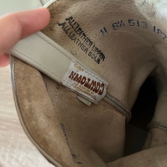 COWTOWN Mexico White Leather Cowboy Boots - Picture 12 of 12